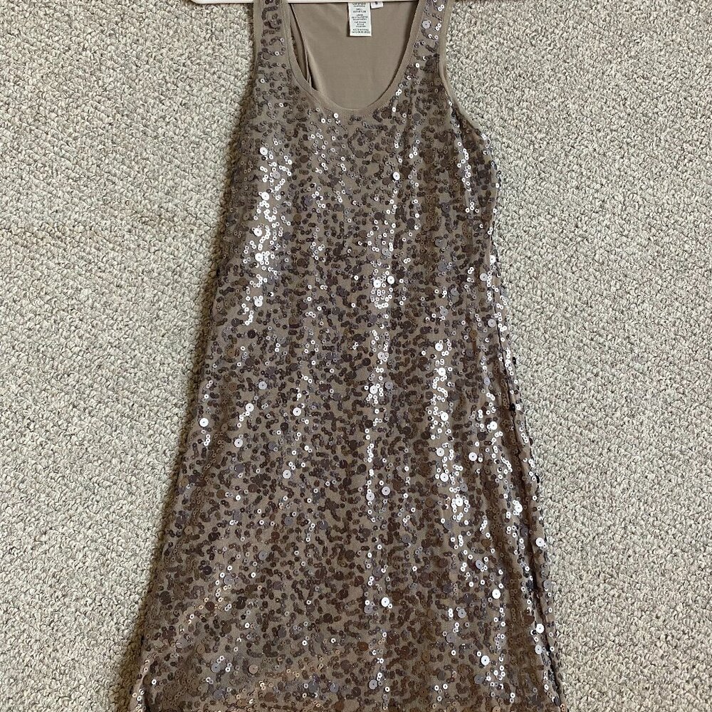 Maz Studio NWOT Sequin Champagne Color Holiday Dress